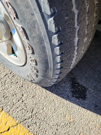 even the best tire has a ridge or seam, and the raised white letters are floppy and peeling off .jpg