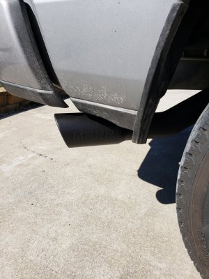 Diesel tailpipe on 2021 6.4 Hemi Pic RamForum Dodge Ram Forum