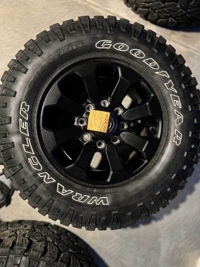SOLD!!!: Set of 5 Goodyear Wrangler Duratrac Takeoff's 285/70R17 mounted on  black/stock rims with TPS - $1475 | DODGE RAM FORUM - Dodge Truck Forums