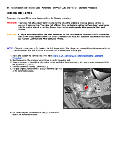 FLUID and FILTER Standard Procedure (CHECK OIL LEVEL)_Page_1.png FLUID and FILTER Standard Procedure (CHECK OIL LEVEL)_Page_1.png