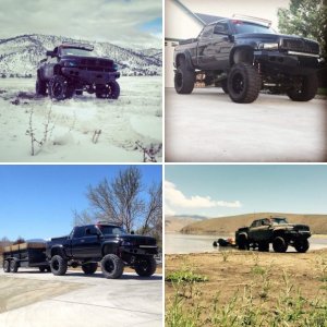 My Big Jacked up Black Pickup