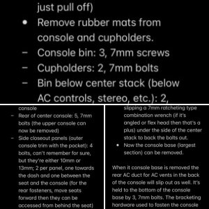 Console Removal