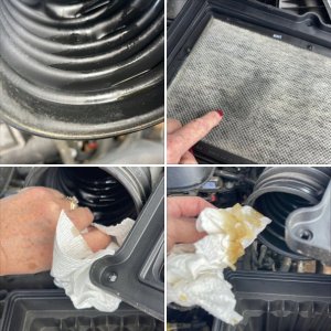 Air Filter has OIL ON IT!