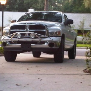truck in the driveway