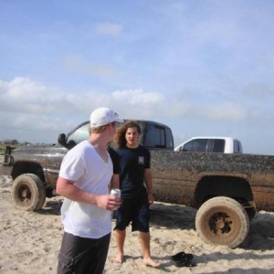 My cummins at the beach, got a little dirty