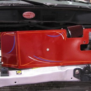 AC Compressor/Alternator Cover custom pinstripped by East Coast Artie