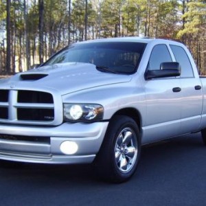 Another shot of the front of my old truck, with the venom hood.