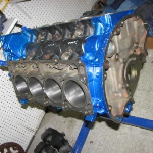 02 25 09 Engine Block Powdercoated Metallic Blue 2