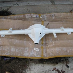 02 12 09 Rear Axle Case Powdercoated Metallic White