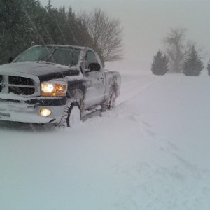 first real snow the truck has seen since i got it