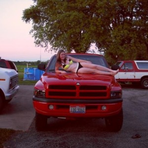 The misses and the truck invading furdland.
