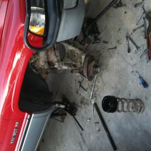 putting on the leveling kit