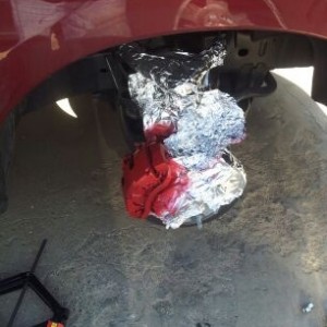 Painted my calipers red, looks mean.