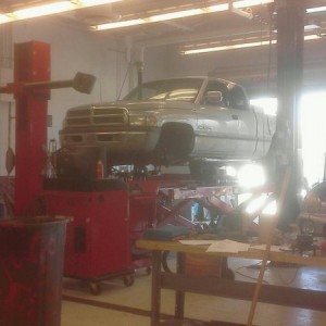 Doing suspension work in the shop