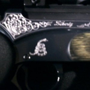 Custom engraved milling with Gadsden snake and Liberty