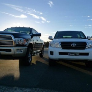 Jackies Landcruiser is probably the biggest SUV money can buy in Australia.... not that big really !