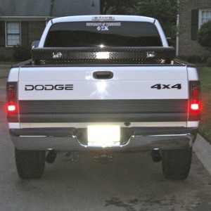 Added the black UWS truck box and put the Dodge and 4x4 decals on the tailgate.
