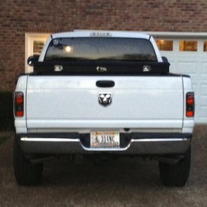 Removed the old tail gate decals and added the new Dodge Ram tailgate emblem.