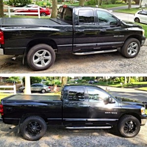 Transformation.

20x9 Ballistic Morax 
35x12.5 Mickey Thompson Baja ATZ