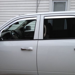 Chrome in channel vent visors...
(without pillar tape)