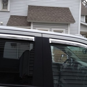 Chrome in channel vent visors
(with pillar tape)