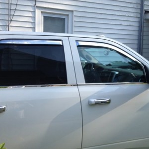 Stainless/chrome window trim