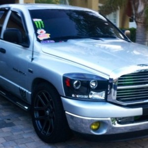 This is my truck it's been a work in progress just to tell you a little bit about her she's fast runs 8.7 in the 1/8 mile not bad for 7000 pound truck