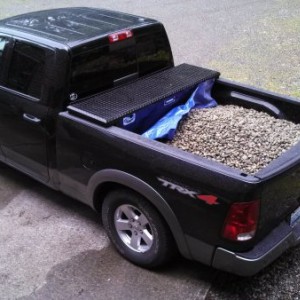 I believe this is a cubic yard of river rock, 3 or 4 bobcat loads