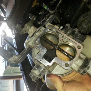 Throttle body pulled before boring