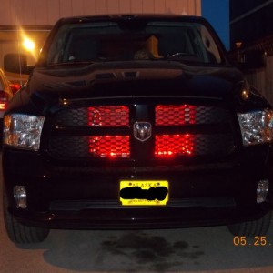 LEDs behind grill