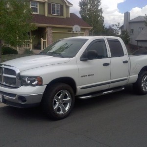 RamII, with the new(er) rims and tires off of an '08 Laramie.