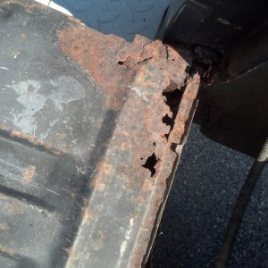 Rust on the tailgate.