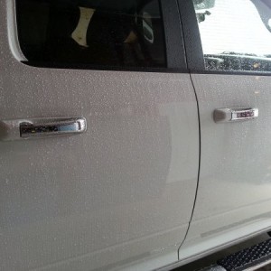 Old chrome door handles.