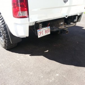 Plate on temporarily while installing the bumper