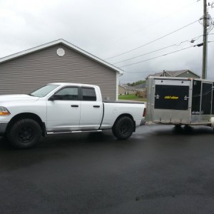 Driveway paved, ready to move the trailer back in.