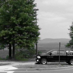 At a rest stop.
