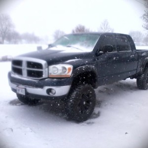 Mega cab in snow
