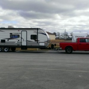 Bringing home the new camper.