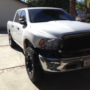 Front fenders and wheels installed