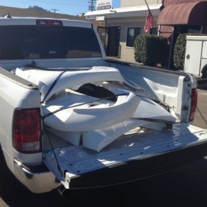 Picking up my fiberglass fenders and bedsides!