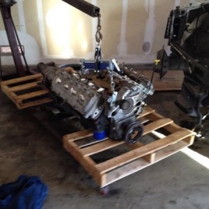 Engine/trans out