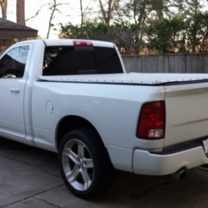 De-badged and put the bed cover on to see if i want to keep it.