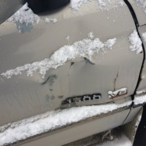 Passenger door ding