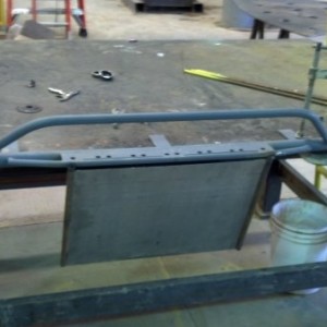 Adding aluminum skid plate to light bar/brush guard