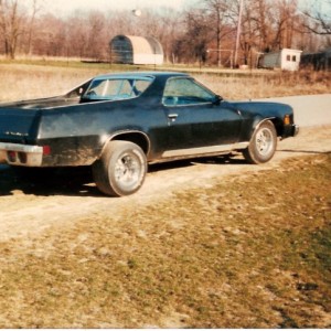 Dad's old El Camino. We rode in the back all the time as kids.