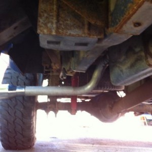 My exhaust cat back, cherry bomb vortex, 2.5" pipe and 4" cherry bomb tip.