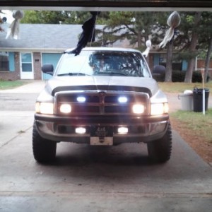 all lite up