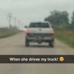 The girl likes to drive it haha