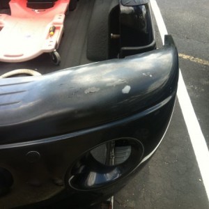 Sun damage on Bumper Cover