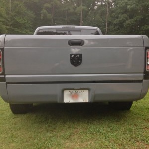 Little bit of modern Ram mixed with the old..... Black Ram's Head to accent the rear....